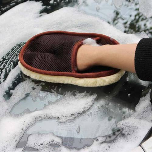 15*24cm MultiFunction Car Cleaning Wool Soft Washing Gloves detail Cleaning Brush Motorcycle Washer Care Car Styling accessories