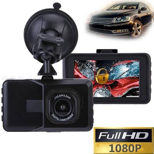 1080P Car DVR Full HD 3inch TFT 1200 Million Piexl Car Camera with Motion Detection Night Vision G Sensor with Bracket Cable Set