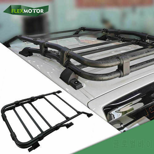 Fits for T.oyota FJ Cruiser 2006-2019 Aluminium baggage luggage Cargo Carrier box support Rooftop Basket