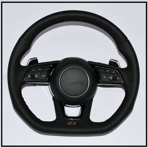New A3 A4 A6 Q5 Steering wheel assembly + key + paddle + decoder Flat Bottom with all Holes 8V0419091CG 8W0419689 81A951523A