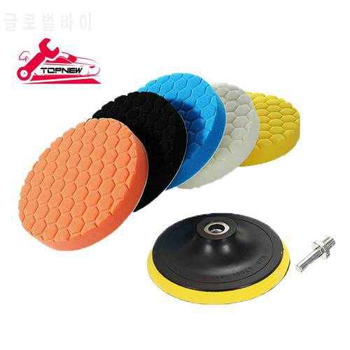 Car Foam Drill Polishing Pad Kit 7Pcs,thin sanding sponge for Drill Buffing,Car Sanding,Polishing,Waxing,Cleaning Set
