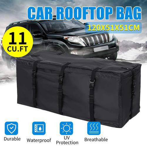 Waterproof Car Roof Rack Bag Cargo Box Carrier Luggage Storage Travel 420D Oxford Cloth UV Van For Cars Car Styling 120x51x51cm