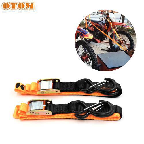 OTOM Motorcycle 2pcs Universal Tie Downs Fixed Strap Tension Rope Quick Release Buckle Motorcross Tow Rope For KTM HONDA YAMAHA
