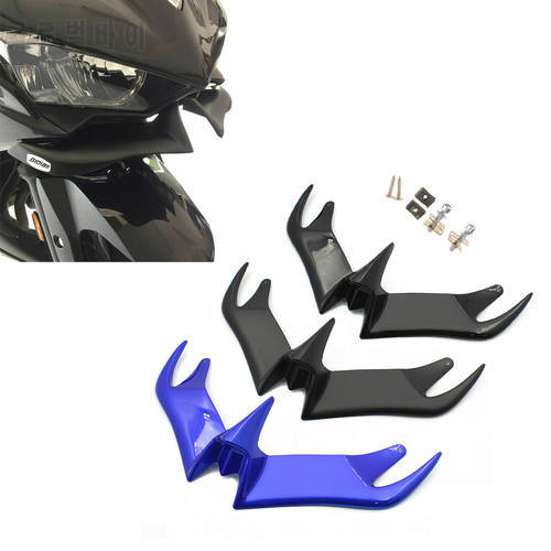 Winglet Front ABS Plastic Fairing Race Fins Windshield For YAMAHA YZF-R3 R25 Motorcycle Aerodynamic ABS Plastic