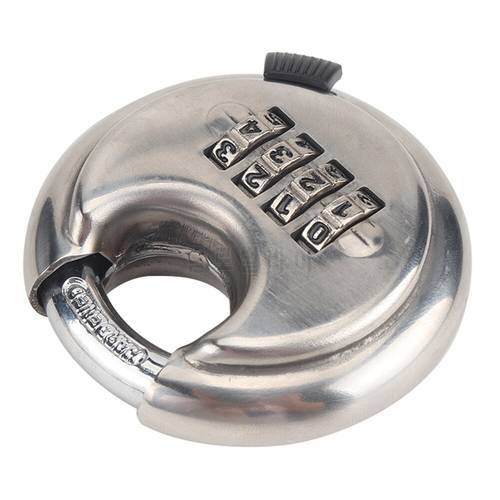 Discus Padlock 4 Digit Combination Gate Fence Lock 70mm Stainless Steel Keyless Unique Parts Portable Car Ornaments