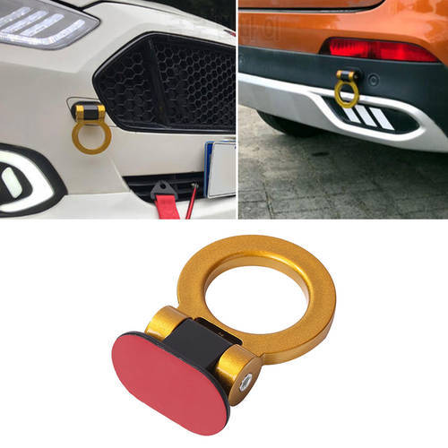 Universal Dummy Car Trailer Hook 180 Degree Rotation ABS Racing Ring/Triangle Style Front Rear Bumper Decorative Tow Hook