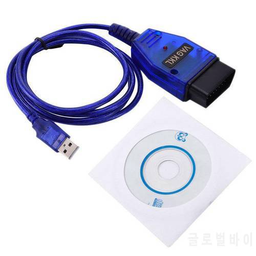 Vag-Com Interface Cable KKL VAG-COM 409.1 OBD2 II OBD Car USB Test Line Diagnostic Scanner Auto Cable Aux