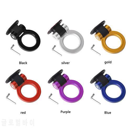 Universal ABS Car Trailer Hook Sticker Decoration Racing Ring Style Front Rear Bumper Decorative Tow Hook Auto Exterior Parts