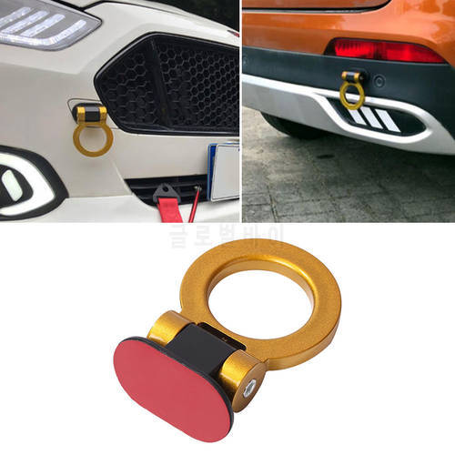 Front/Rear Bumper Car Tow Hook Universal ABS Car Automobile Trailer Hook Sticker Decoration Racing Ring/Triangle Style