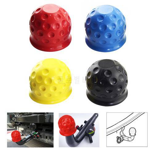 4 Colors Universal 50MM Tow Bar Ball Cover Cap Trailer Ball Cover Tow Bar Cap Hitch Trailer Towball Protect Car Accessories 