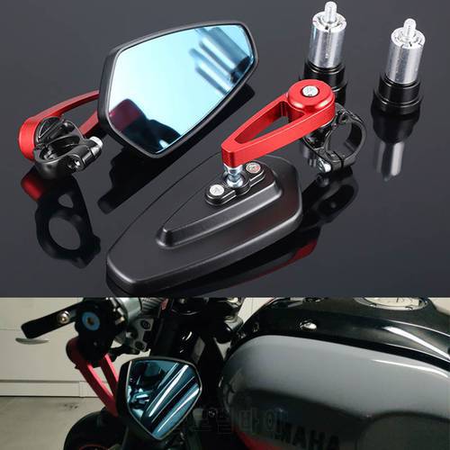 Motorcycle Mirror Bar End Handlebar End Side Rearview Mirrors For YAMAHA R1 2015 Yzf R125 Banshee Raptor 660 Dt 125 Tmax 530 Xj6