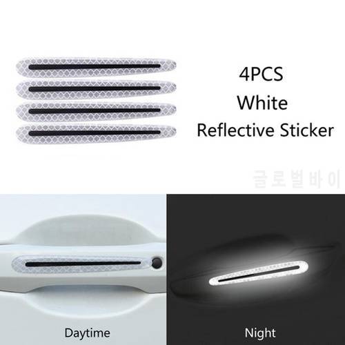 Universal Carbon Fiber Car Door Handle Paint Scratch Protector Sticker Cover Guard Protective Film Car Safety Reflective Strips