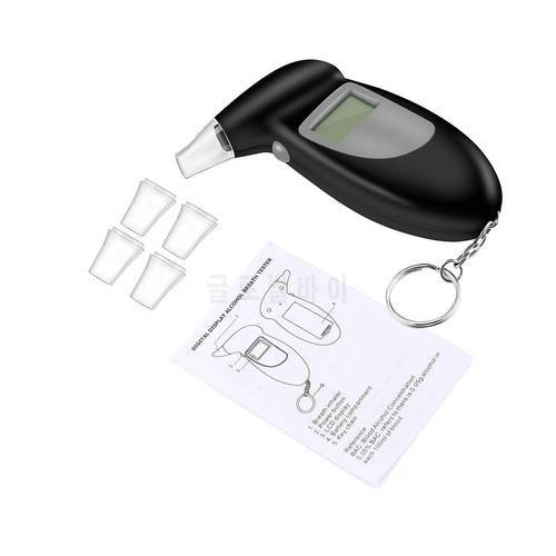 Handheld Digital Alcohol Breath Tester Breathalyzer Analyzer LCD Detector Alcohol Tester With 4 Breath Inhaler Case