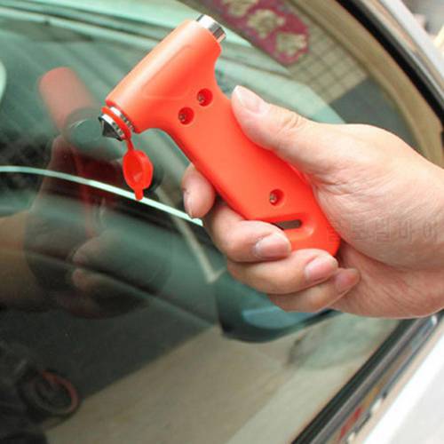 2 In 1 Car Emergency Safety Escape Hammer Multifunctional Fire Hammer Glass Window Breaker Belt Cutter Tool Auto Car Accessory