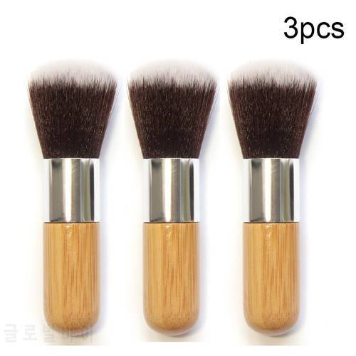 3Pcs Flat Brushes Carbonized Bamboo Soft Car Brush Cleaning Car Tool Natural Boar Hair Brushes Auto Detail Tool Wheels Dashboard