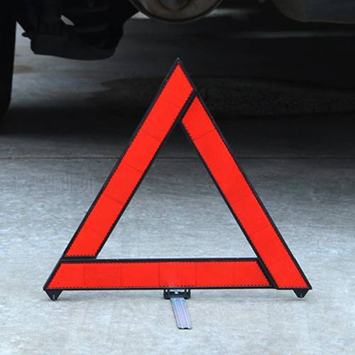 Car Warning Tripod Foldable Standing Red Sign Triangle Reflector Safety Warning Tripod Car Accessories
