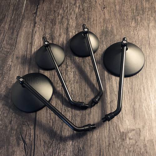 Black Cafe Racer Retro Motorcycle Modified Coffee Climb High Quality Rearview Mirror Small Round Mirror CB400 CB1300