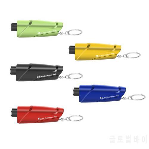 Car Safety Hammer Seat Belt Cutter Keychain Emergency Life-Saving Escape Tool Car Glass Window Breaker Car Safety Hammer
