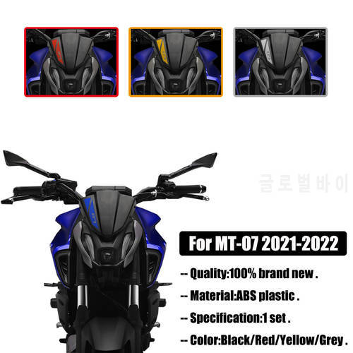 MTKRACING FOR YAMAHA MT07 MT07 mt 07 2021 Windshield Windscreen Motorcycle Accessories Windshield Ven Screen 2021 2022
