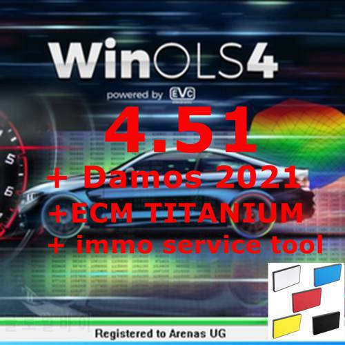 2021 HOT Selling WinOLS 4.51 With Plugins vmwar +2021 Damos +ECM TITANIUM+ immo service tool v1.2+ ECU Remapping lessons