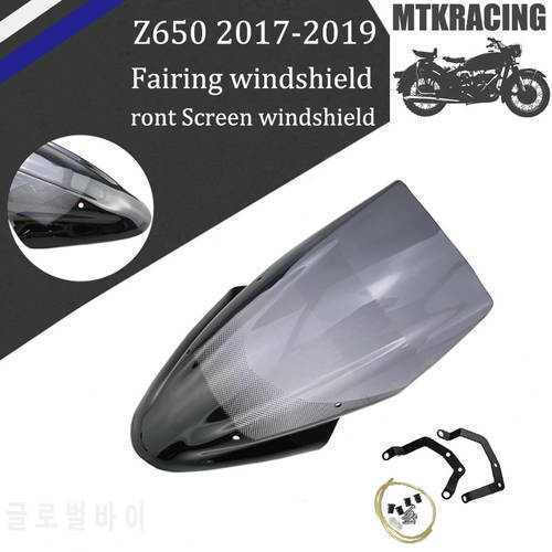 MTKRACING for KAWASAKI Z 650 Z650 2017-2019 Motorcycle Front Screen Windshield Fairing Windshield