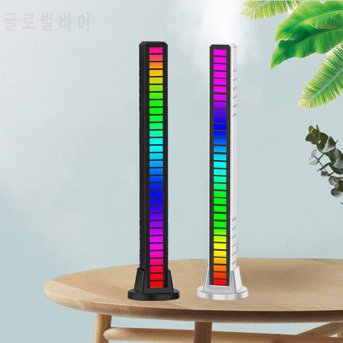 Voice-Activated LED Pickup Rhythm Strip Light 5W 3D RGB Atmosphere Colorful Tube Intelligent Sensing Beats Ambient Lamp Bar