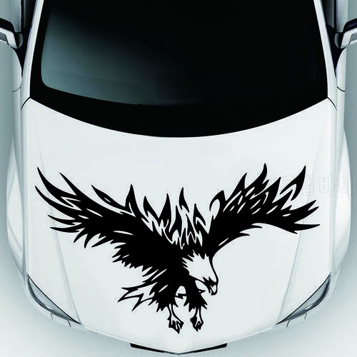 Car Styling Sticker Animal Eagle Pattern Hood Door Decal Auto Exterior Decoration Racing Body Decorative Accessory to Automobile