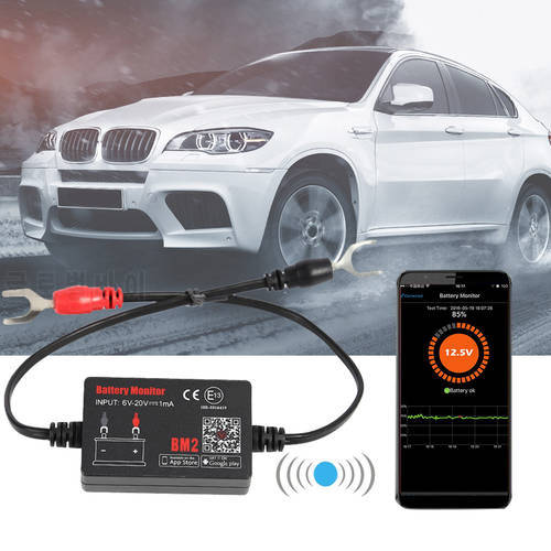 12V Car BM2 Battery Tester Monitor Bluetooth 4.0 Automotive Vehicle Lead Acid Lithium Battery Analyzer Repair Diagnostic Tools