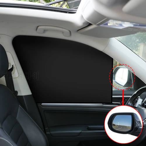 Car Heat Insulation Cloth Cover Magnetic Car Side Window Sunshade Sun Visor Summer Protection Window Curtain for Black
