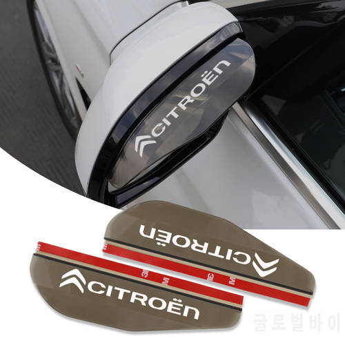 2Pcs Car Rearview Mirror Rain Eyebrow Stickers For Citroen C3 C4 C5 C1 C2 C4-Picasso C Elysee Aircross Berlingo Saxo Grand