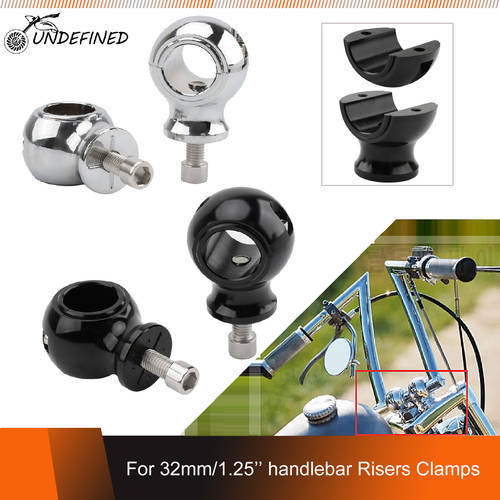 32MM 1.25&39&39 Handlebar Riser Kit Motorcycle Fat Round Handle Bar Heigh Up Clamp for Harley Touring Dyna Fat Bob Softail Road King