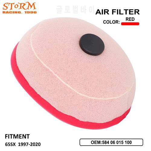 Motorcycle Dual Foam Air Cleaner Filter For KTM 65SX SX 65 1997 1998 1999 2000-2017 2018 2019 2020