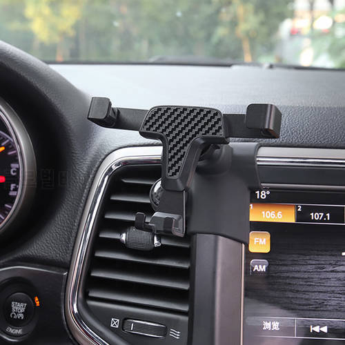 Fit for Jeep Grand Cherokee WK2 2014-2019 Auto Accessories Interior Decoration Mobile Cell Phone Holder Car Air Vent Mount Stand