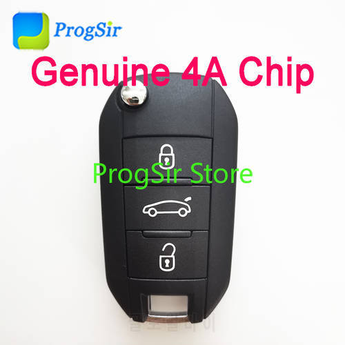 Original 3 Button 433Mhz Remote Control Key For Peugeot 308 4008 With Hitag AES 4A Chip With HU83 Blade ID: 2015DJ2893 HUF 8435