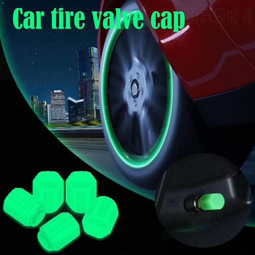 Luminous Tire Valve Valve Stem Caps Universal Fluorescent Tyre Stem Covers Nozzles Dustproof Abs For Car And Motorcycle