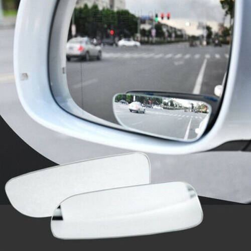 1Set HD 360 Degree Wide Angle Adjustable Car Rear View Convex Mirror Auto Rearview Back Mirror Vehicle Blind Spot Rimless