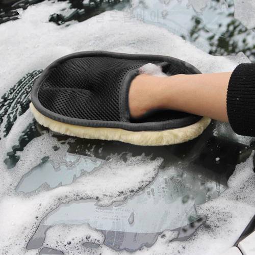 Car Wool Soft Car Washing Cleaning Gloves Mittens Cleaning Brush Motorcycle Washer Care Products