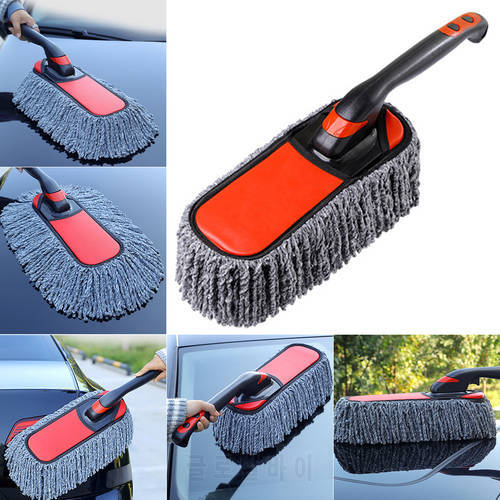 Car Duster Exterior with Extendable Handle Car Cleaning Tool Dust Remover Soft Non-Scratch Cleaning Brush for Car Home Dusting