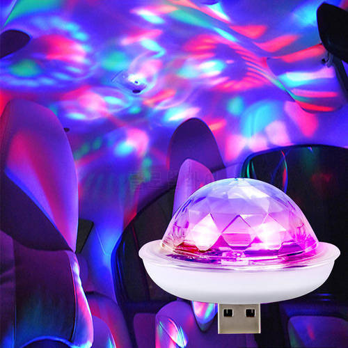 Car Auto Lamp USB Light DJ RGB Mini Colorful Music Sound Light Holiday Party Karaoke Atmosphere Lamp Welcome Light