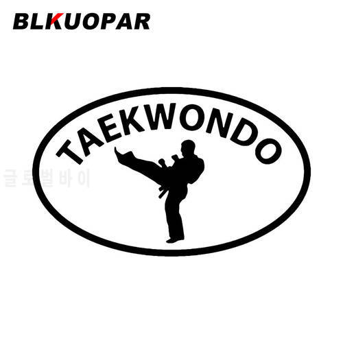 BLKUOPAR Taekwondo Car Sticker Creative Scratch-Proof Decal Personality Graphics Air Conditioner Motorcycle Car Door Protector