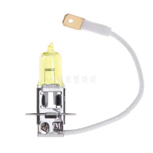 1pc H3 12V 55W 3000K Yellow Quartz Glass Halogen Xenon Bulb for Auto Head Lamp Fog Lamp