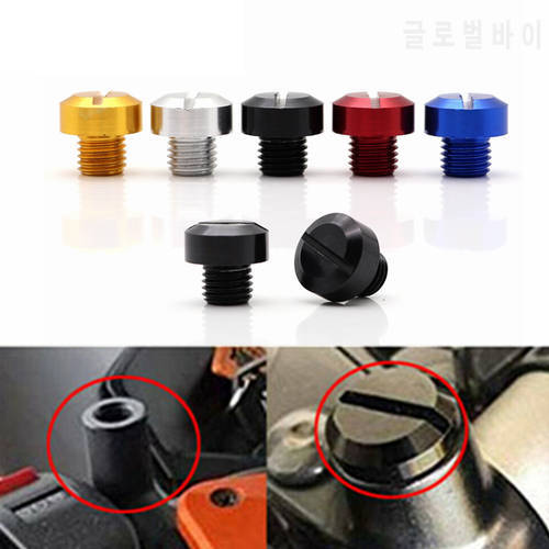 2Pcs Universal Motorcycle CNC M10 Mirror Hole Plug Screw Bolts Covers Caps Screw Motorcycle Accesories For Honda Suzuki Mirrors