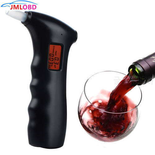 New Mini Police Alcohol Tester Breathalyzer Cars Household Red Backlight LCD Display Alcohol Detector Parking Testing