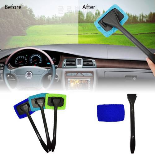 Car Window Cleaner Brush Kit Windshield Wiper Microfiber Brush Auto Cleaning Wash Tool With Long Handle Car Accessories Tool