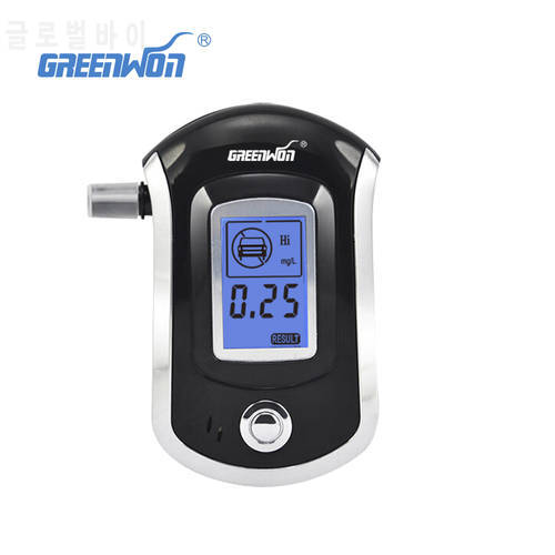 2pcs/ wholesale Professional Alcohol Breath tester alcohol detector breather alcohol test analyzer AT-6000 Free shipping