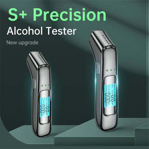 Breathalyzer Home TestNon-Contact High-Precision Tester With Digital LCD Screen USB Rechargeable Breath Tester
