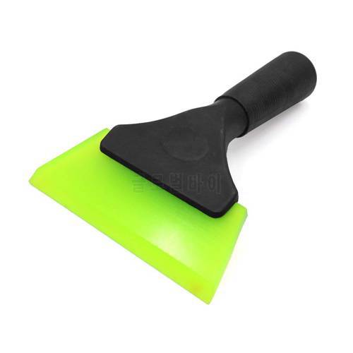 uxcell Antislip Handle Green Rubber Car Window Ice Scraper Snow Removal Tool