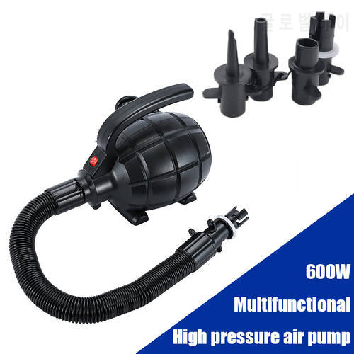 220V 600W Air Compressor Portable Air Pump Air Mat Grenade Pump For Tumbling Inflatable Pump For Home Air Bed Air Track Pump