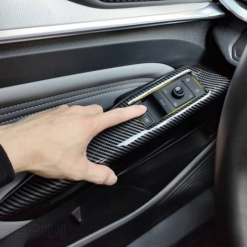 Door Window Glass Lift Button Trim Switch Cover Door Armrest Panel Sticker for VW ID3 ID 3 ID4 ID 4 Accessories 2020 2021 2022