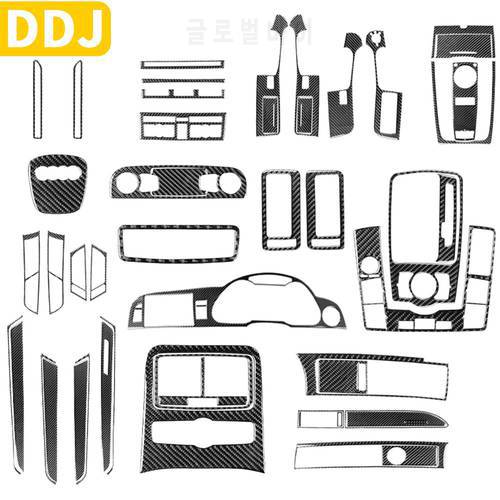For Audi A6 S6 C6 2005-2011 Automobile Interior Modified Accessories Carbon Fiber Stickers Gear Shift Console Decorative Decals